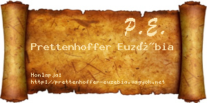 Prettenhoffer Euzébia névjegykártya